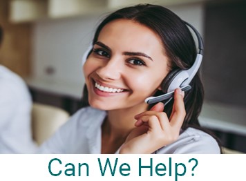Picture of a woman with headset on answering a call