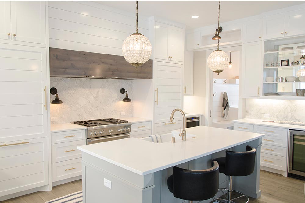 kitchen area with white interioror
